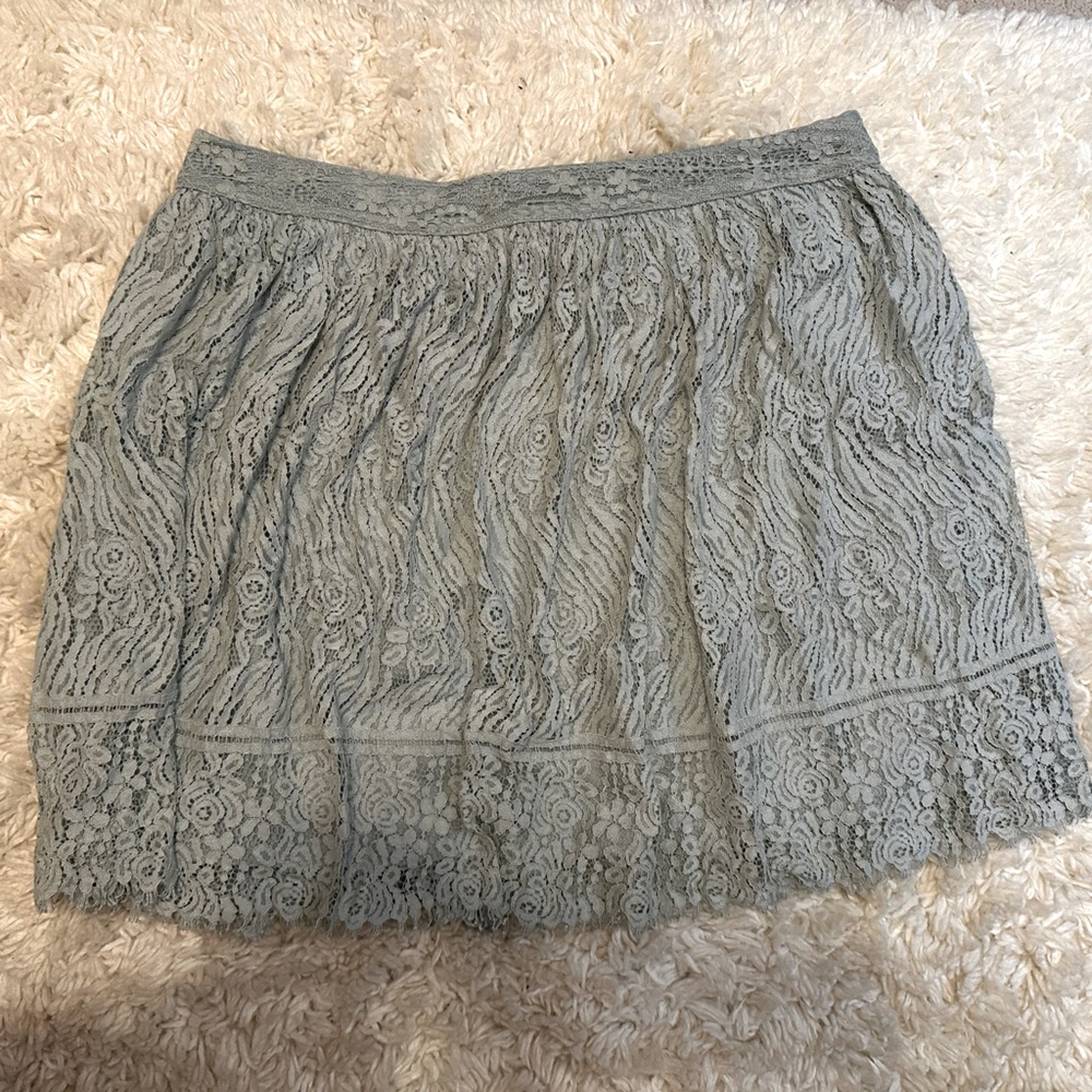 Sage green lace skirt by Xhilaration
